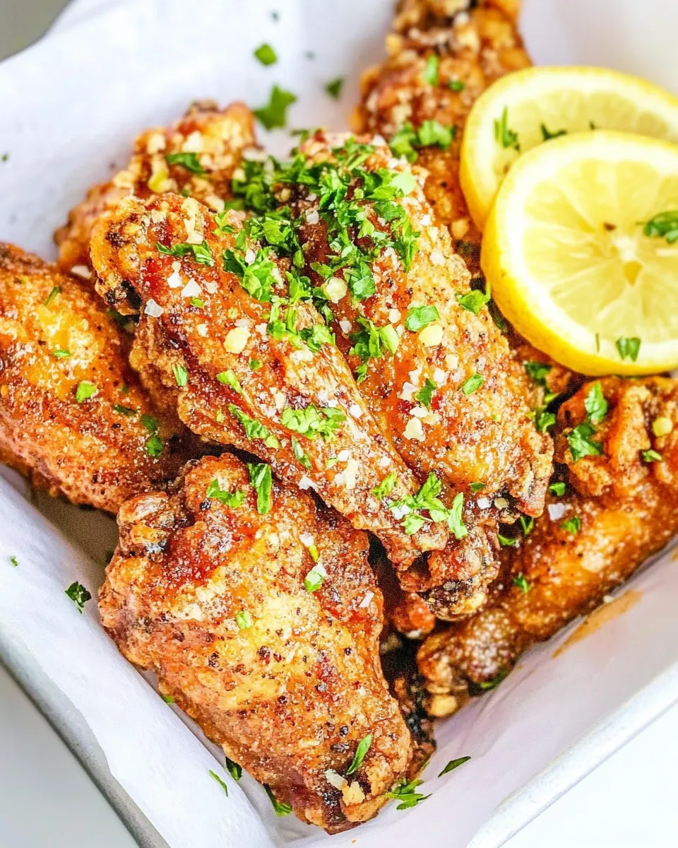 Easy Buffalo Wild Wings Lemon Pepper Wings food shot