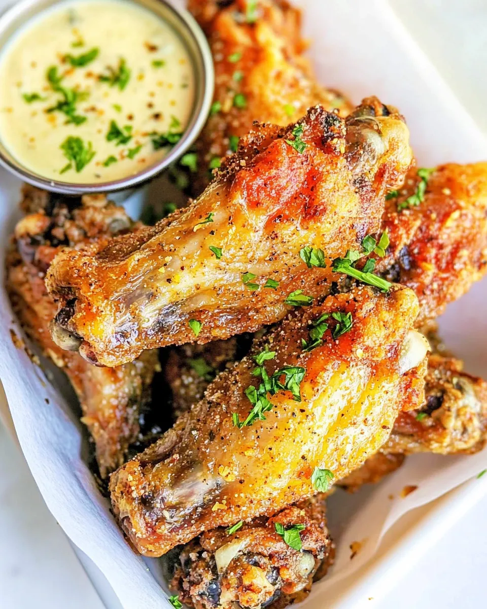 Delicious Buffalo Wild Wings Lemon Pepper Wings plate image