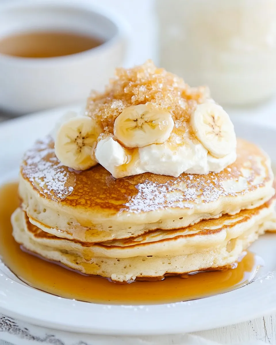 Easy Buttermilk Banana Pancakes recipe image