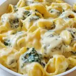 Homemade CREAMY SPINACH TORTELLINI photo