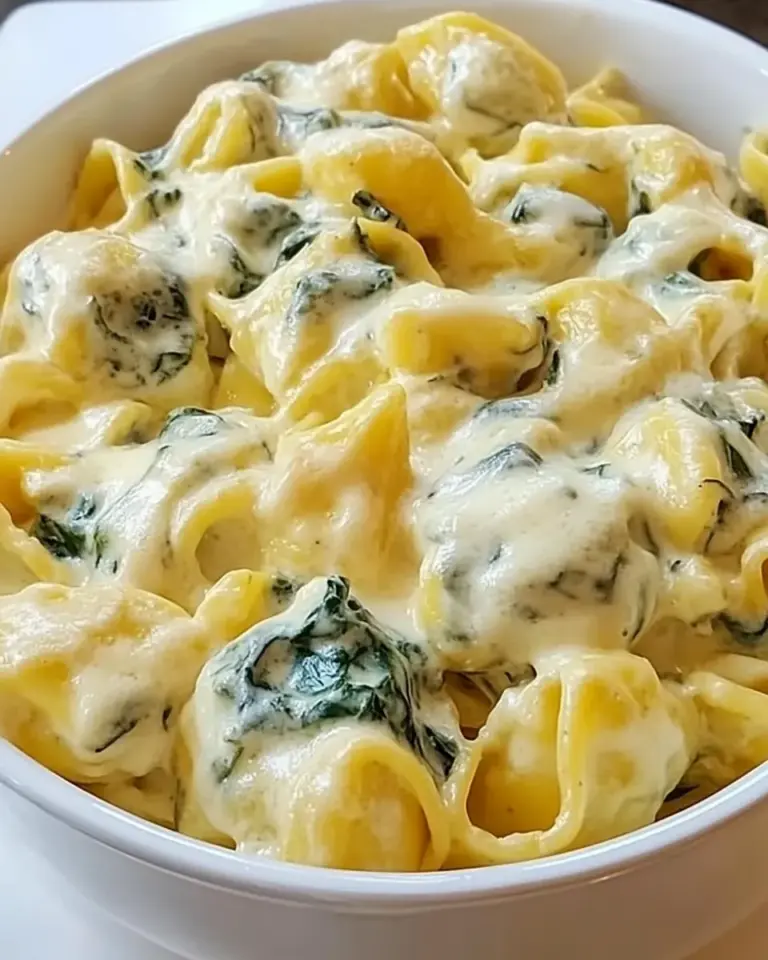 Homemade CREAMY SPINACH TORTELLINI photo