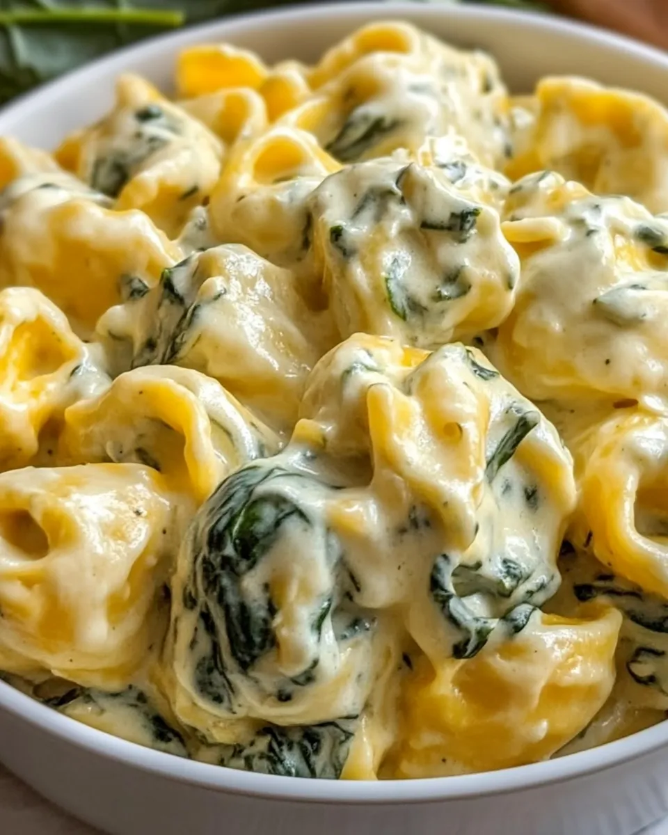 Easy CREAMY SPINACH TORTELLINI recipe photo