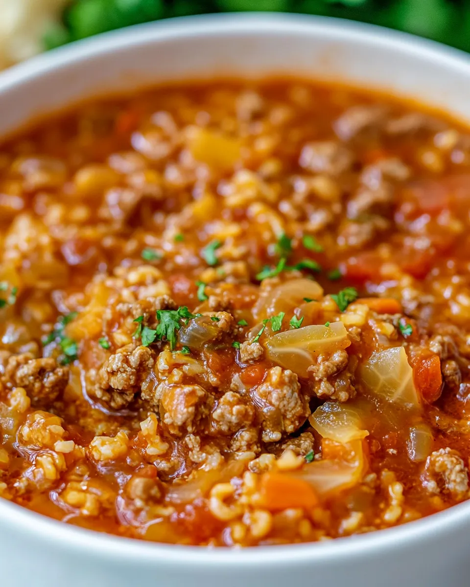 Homemade Cabbage Roll Soup Recipe photo