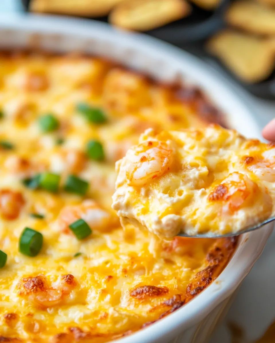 Delicious Cajun Shrimp Dip shot