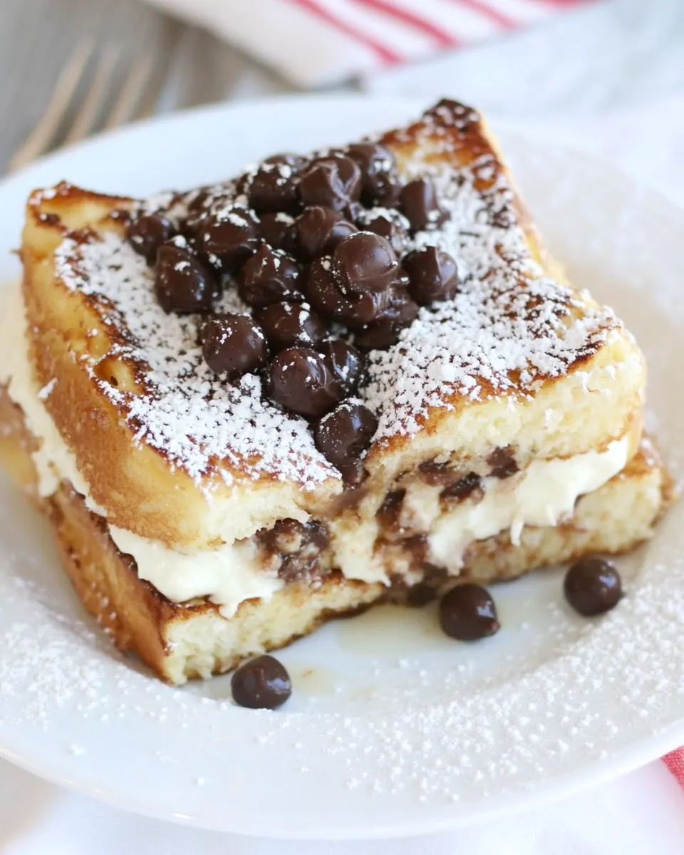 Delicious Cannoli Stuffed French Toast image