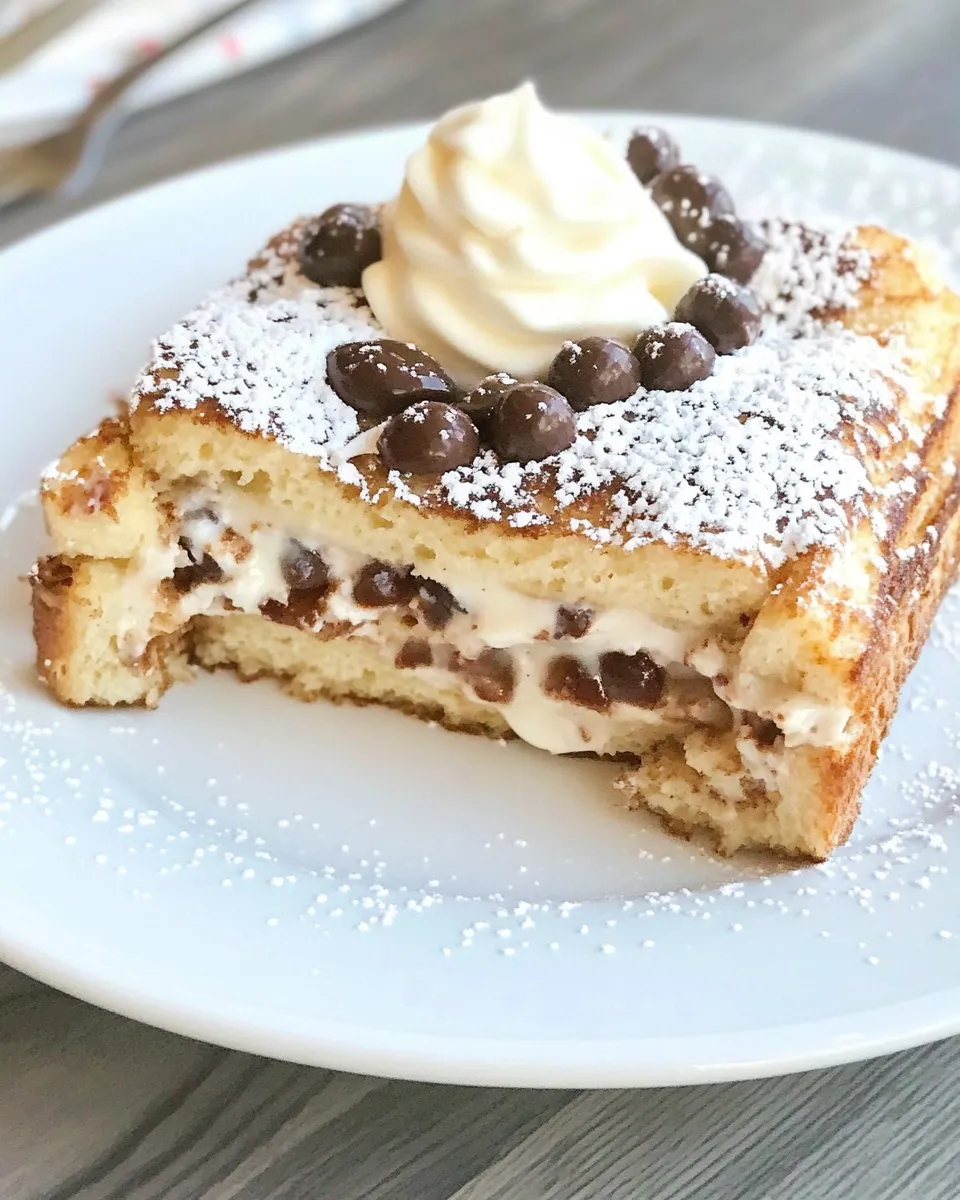 Easy Cannoli Stuffed French Toast shot