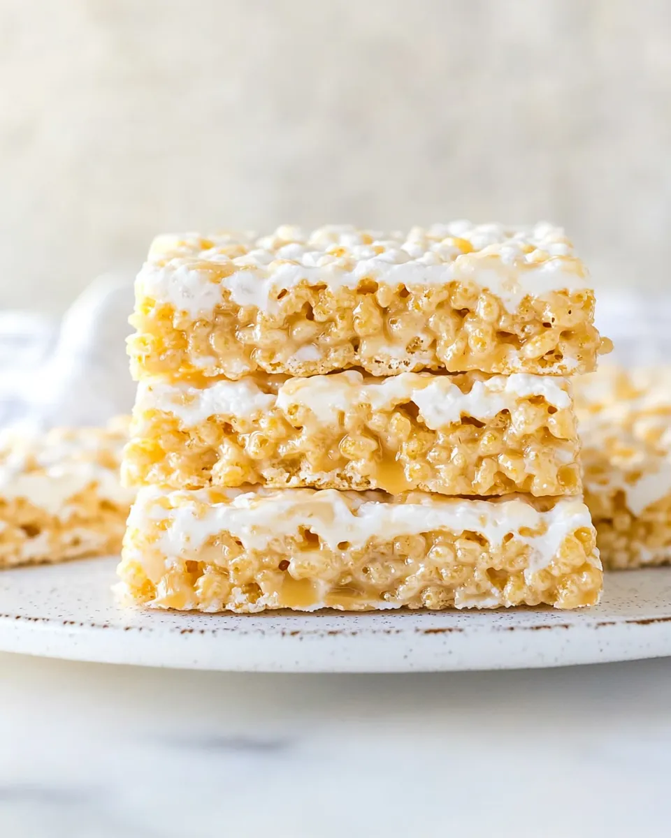 Classic Caramel Rice Krispie Treats image