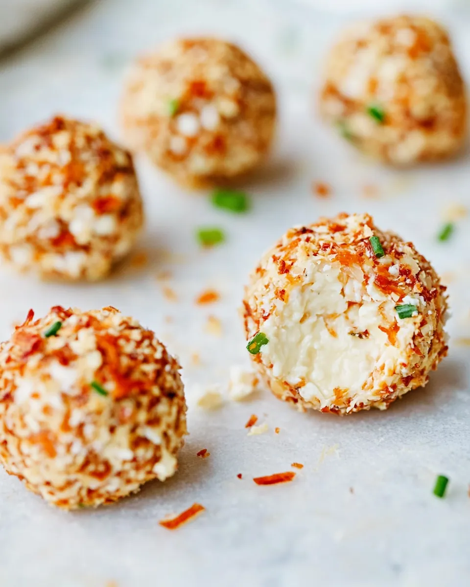 Savory Caramelized Onion Goat Cheese Truffles shot