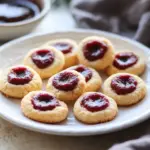 Homemade Cardamom Almond Flour Paleo Thumbprint Cookies photo