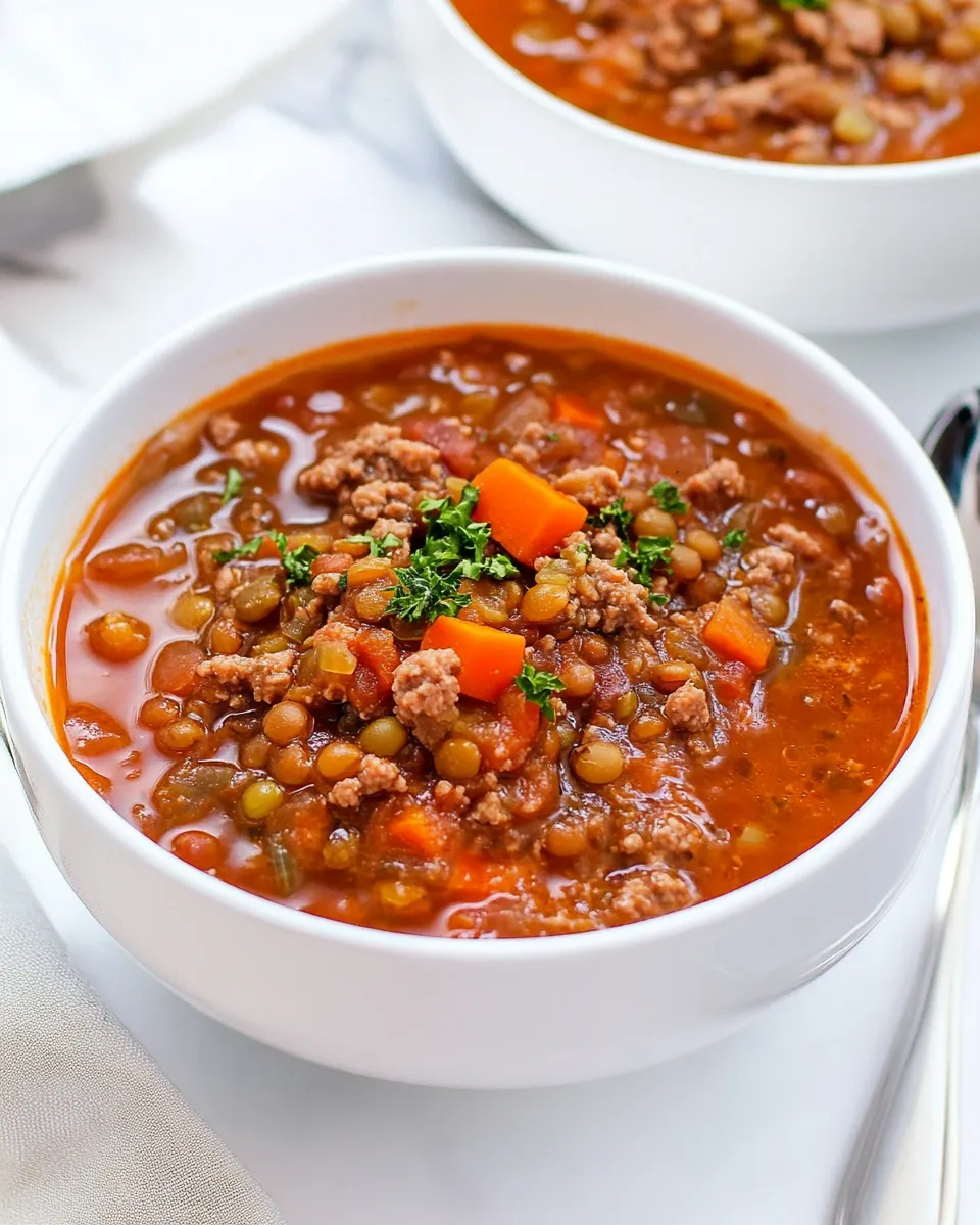 Easy Carrabbas Sausage Lentil Soup recipe photo