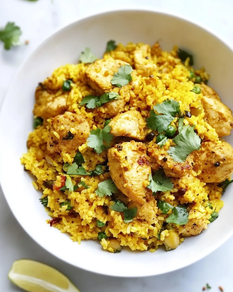 Homemade Cauliflower Rice Chicken Biryani photo