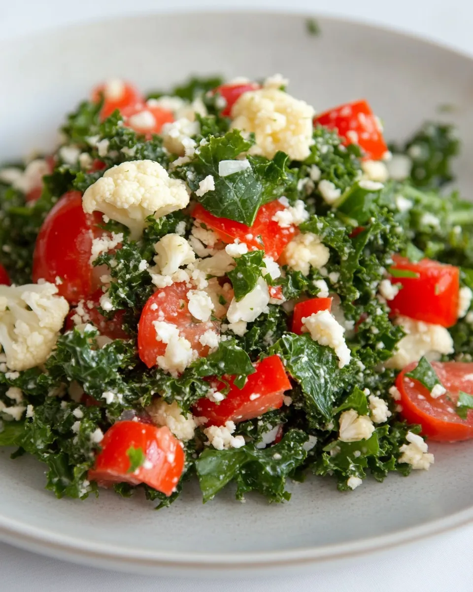Homemade Cauliflower and Kale Salad (Cauliflower Tabouli) recipe photo