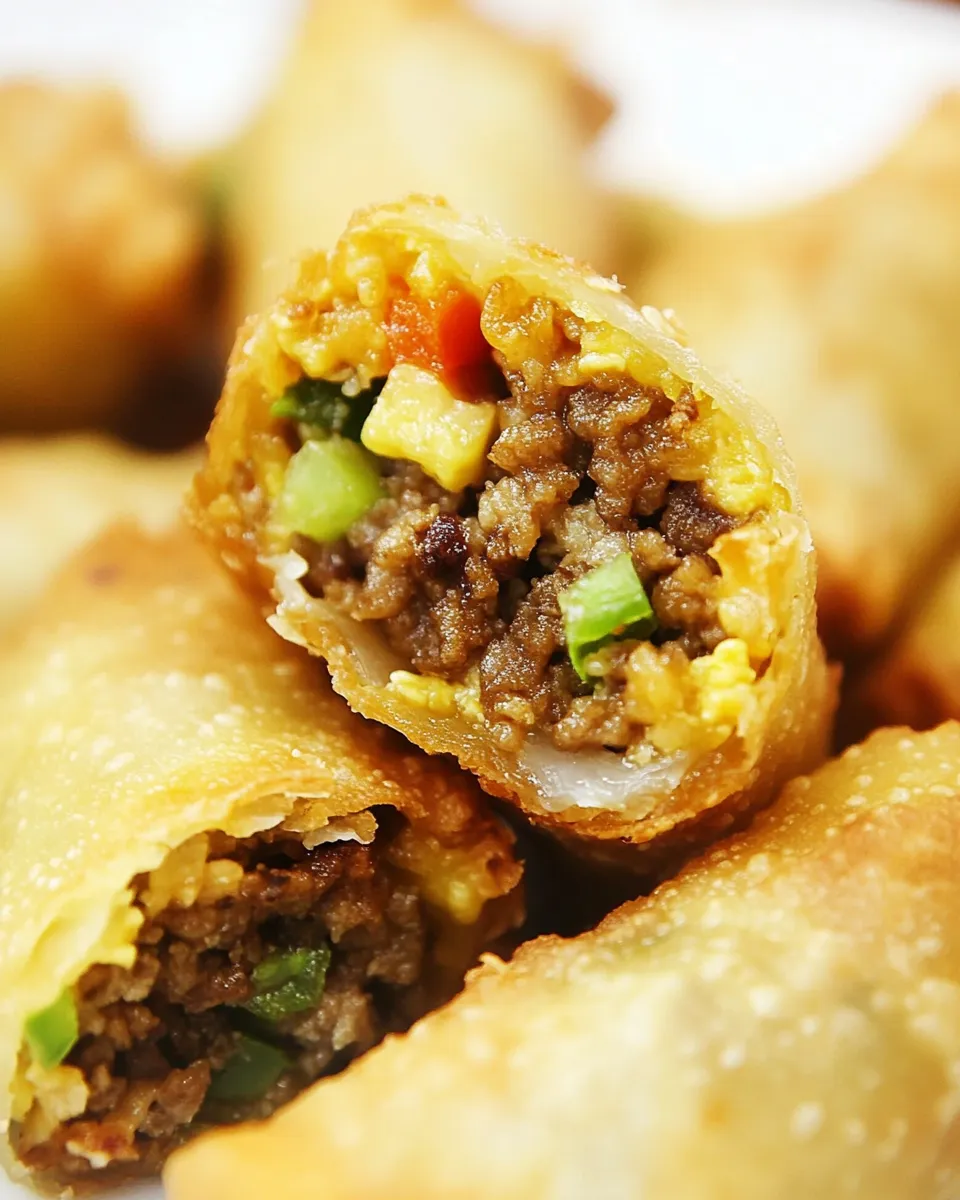 Homemade Cheeseburger Egg Rolls photo