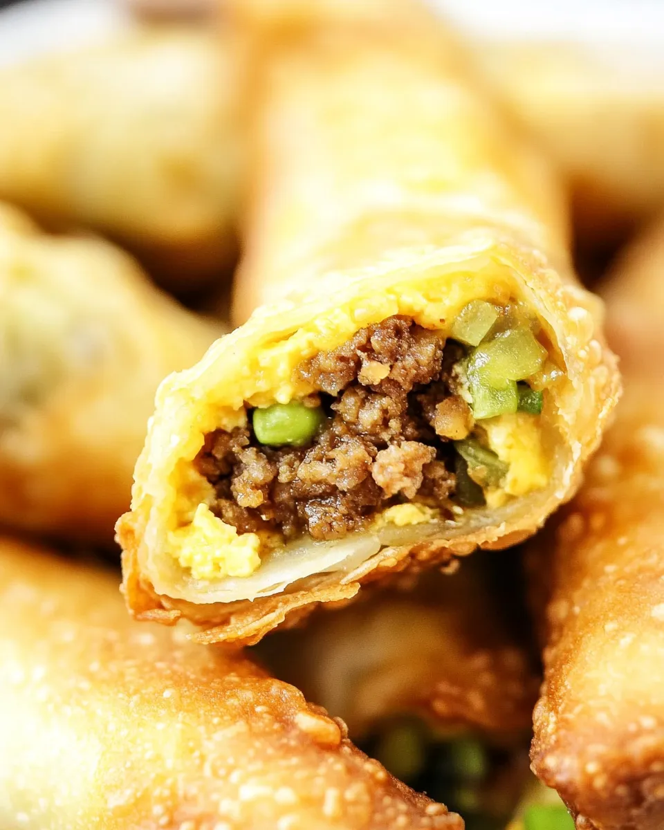 Classic Cheeseburger Egg Rolls image