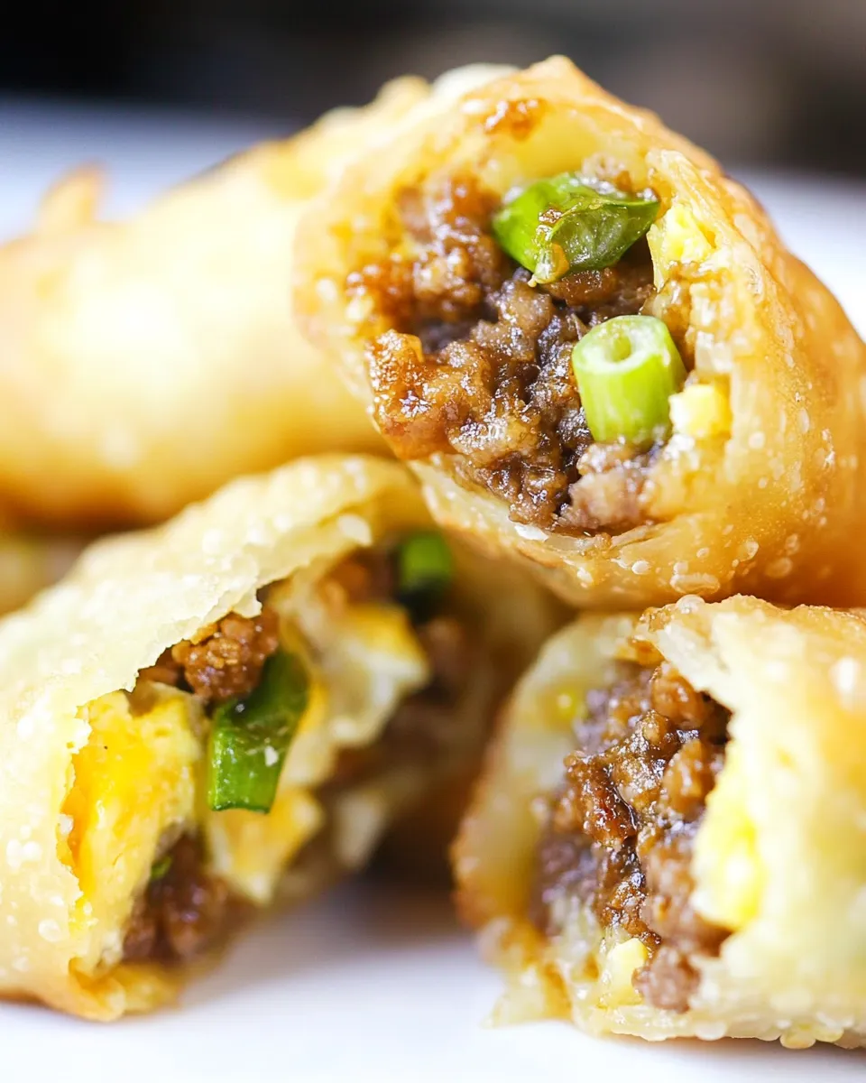 Easy Cheeseburger Egg Rolls recipe photo