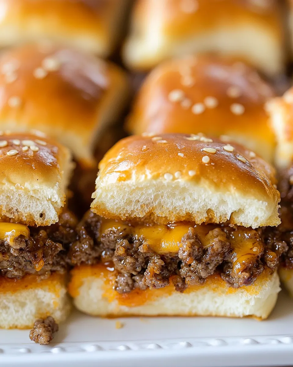 Classic Cheeseburger Sliders (Easy, 30-min Recipe) food shot