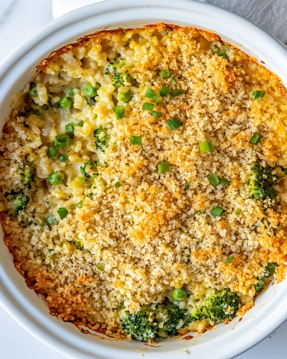 Easy Cheesy Broccoli Rice Casserole plate image
