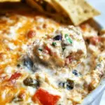 Healthy Cheesy Chicken Enchilada Dip. food shot