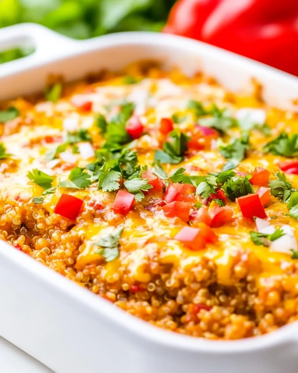Delicious Cheesy Chicken Enchilada Quinoa dish photo