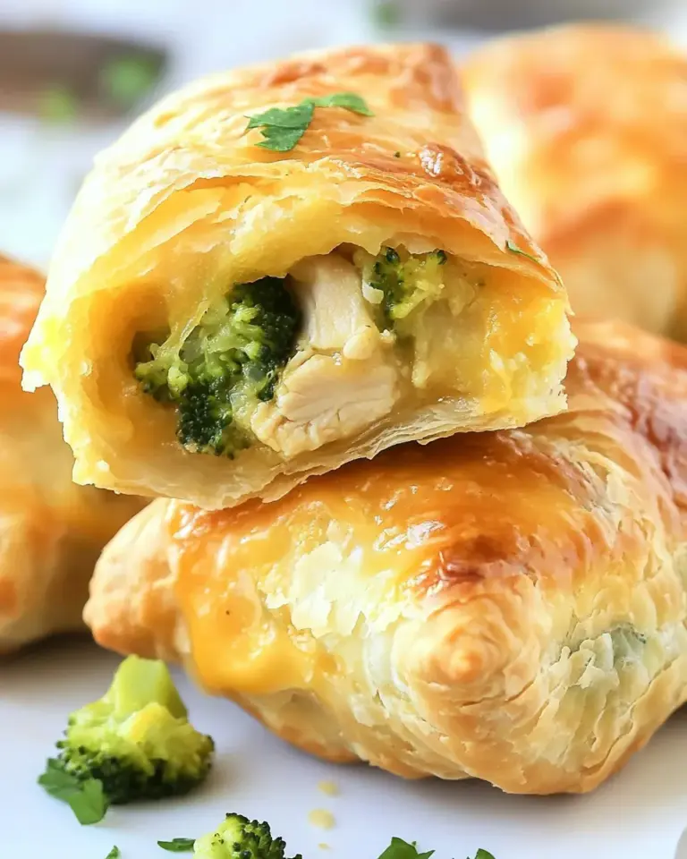 Homemade Cheesy Chicken and Broccoli Puffs recipe photo