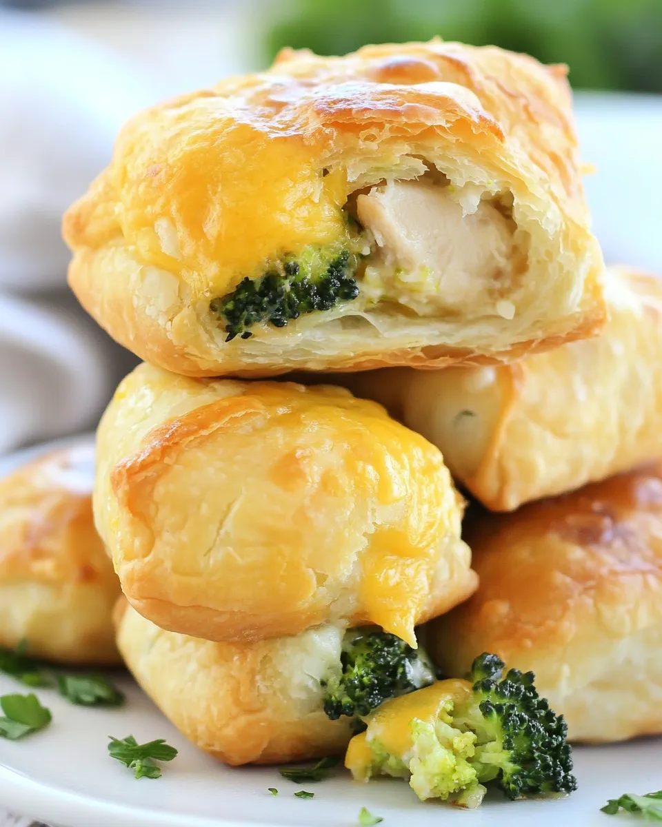 Classic Cheesy Chicken and Broccoli Puffs dish photo
