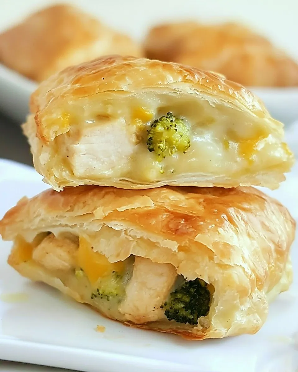 Delicious Cheesy Chicken and Broccoli Puffs plate image