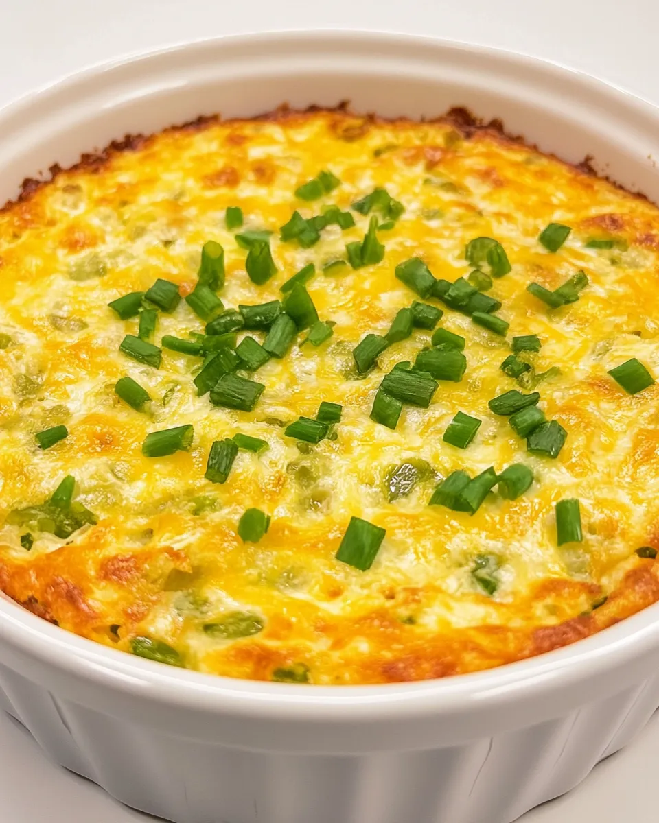 Easy Cheesy Green Chile Breakfast Casserole food shot
