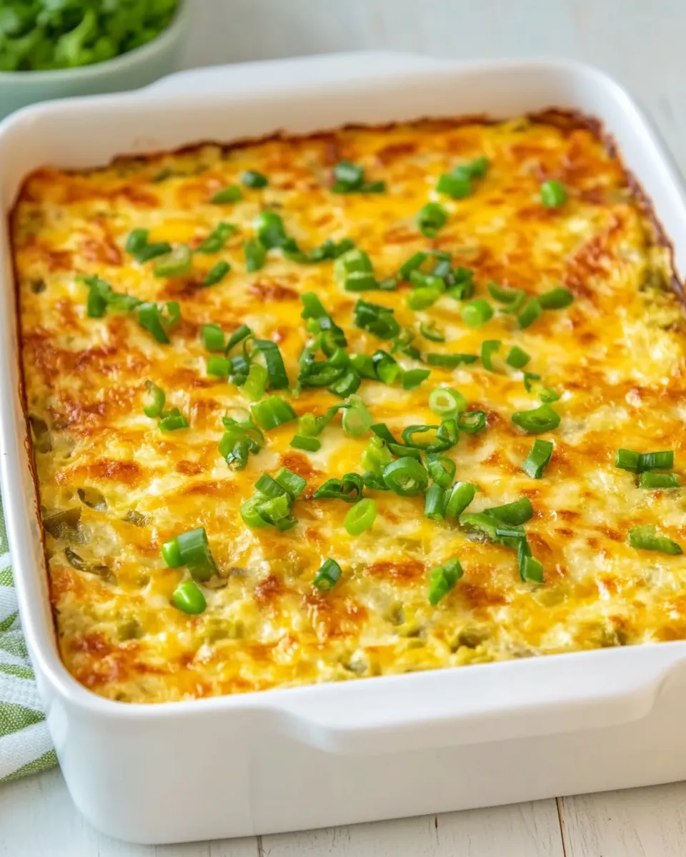 Delicious Cheesy Green Chile Breakfast Casserole picture
