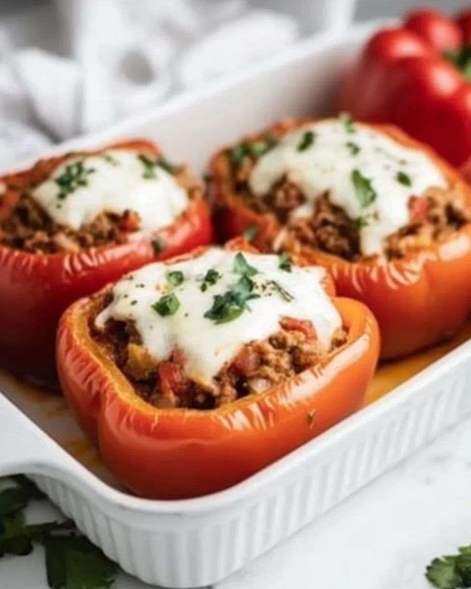 Classic Cheesy Italian Stuffed Peppers image