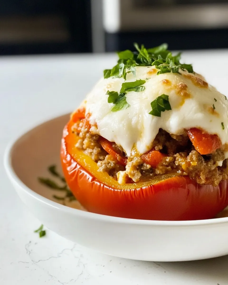 Easy Cheesy Italian Stuffed Peppers recipe photo