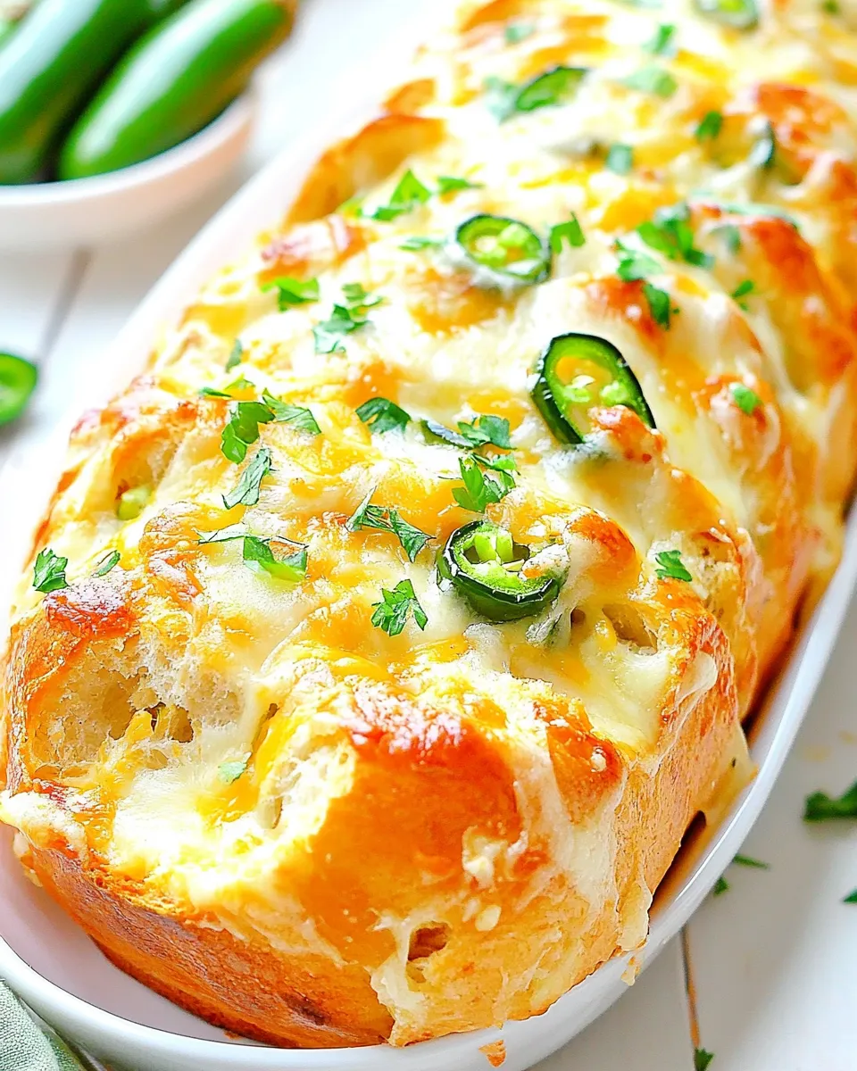 Classic Cheesy Jalapeno Popper Bread Recipe image