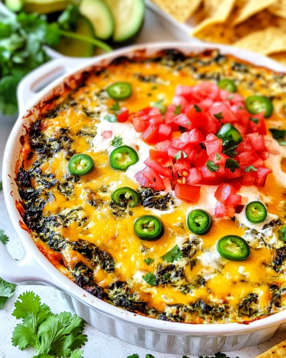 Easy Cheesy Mexican Spinach Dip recipe photo