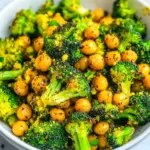 Easy Cheesy Roasted Chickpeas and Broccoli photo