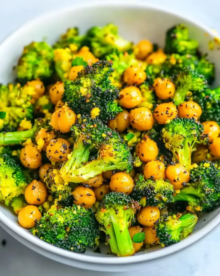 Easy Cheesy Roasted Chickpeas and Broccoli photo