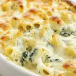 Homemade Cheesy Spinach Dip Chicken Pasta photo