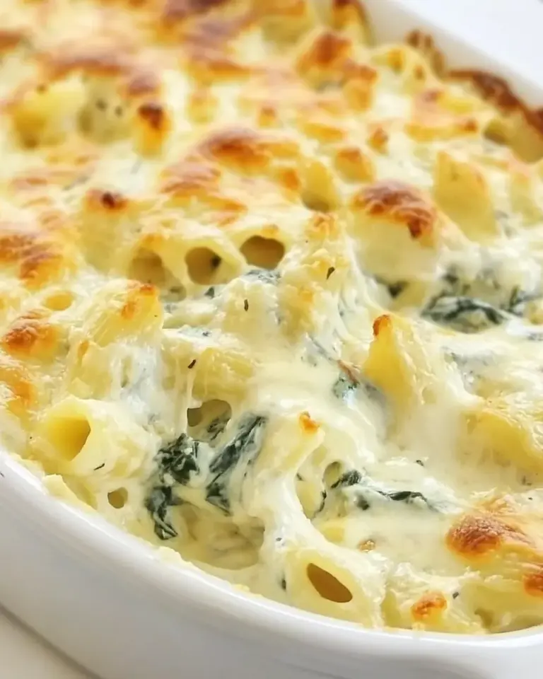 Homemade Cheesy Spinach Dip Chicken Pasta photo