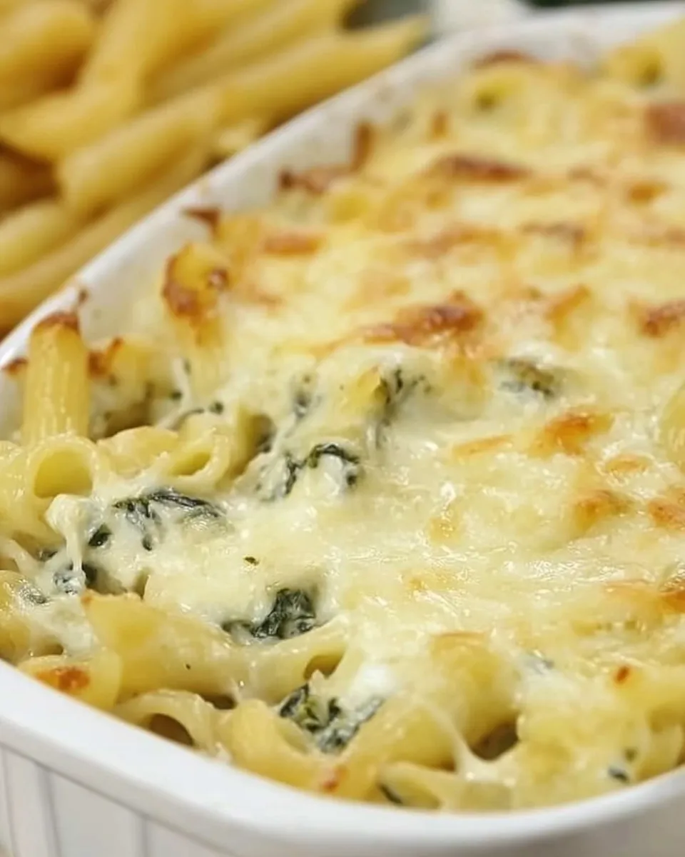 Classic Cheesy Spinach Dip Chicken Pasta image