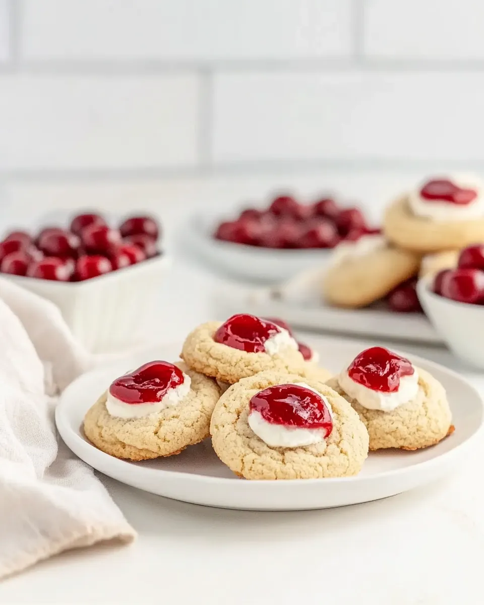 Delicious Cherry Cheesecake Cookies shot