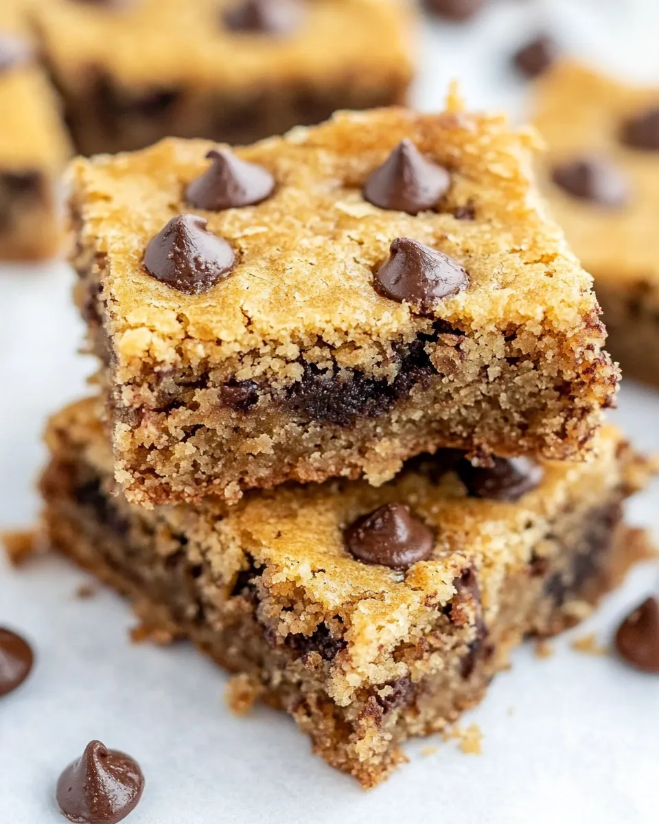 Easy Chewy Gooey Almond Flour Blondies recipe photo