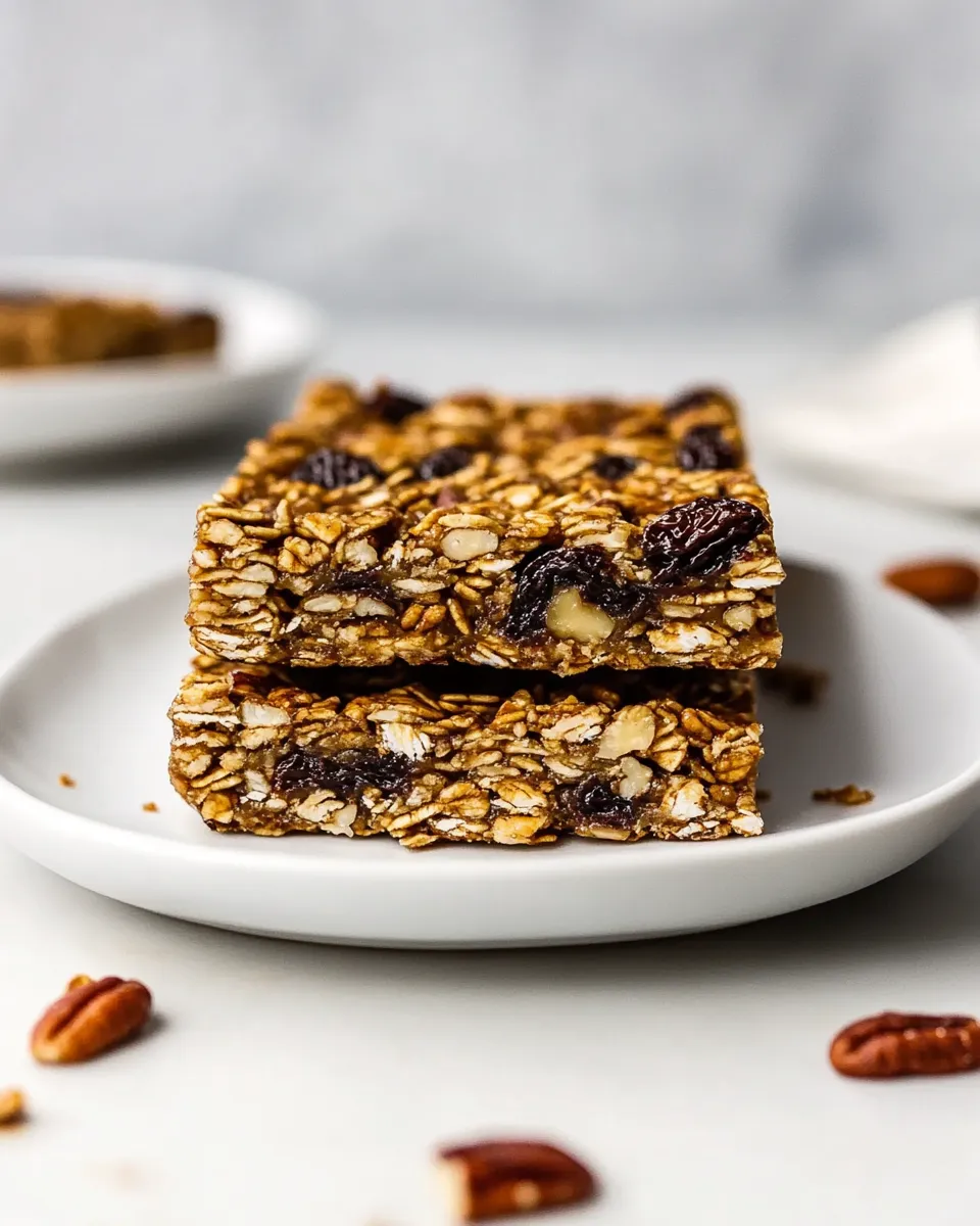 Easy Chewy Granola Bars With Pecans, Raisins, and Chocolate Chips recipe photo