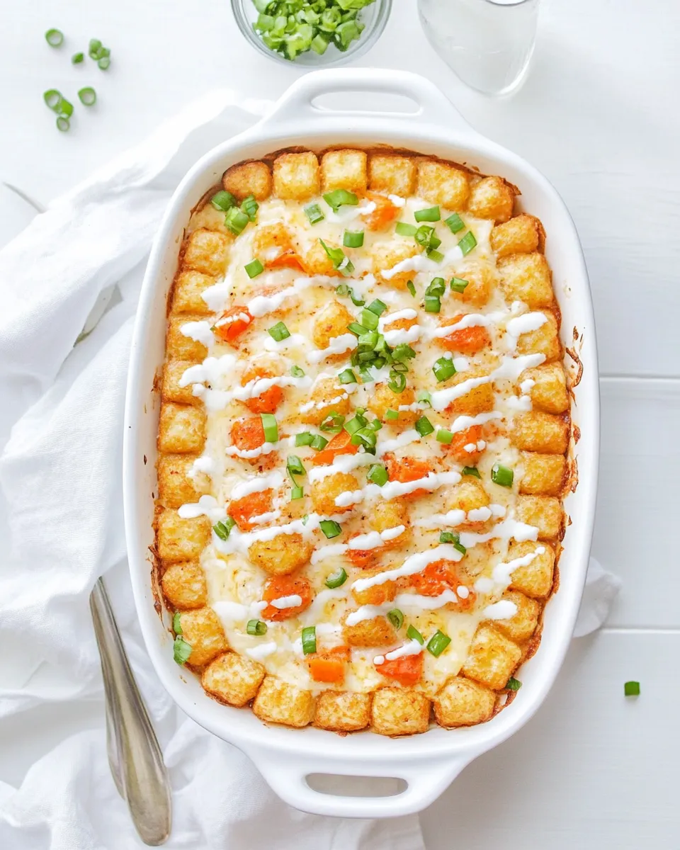 Delicious Chicken Fajita Tater Tot Breakfast Casserole image