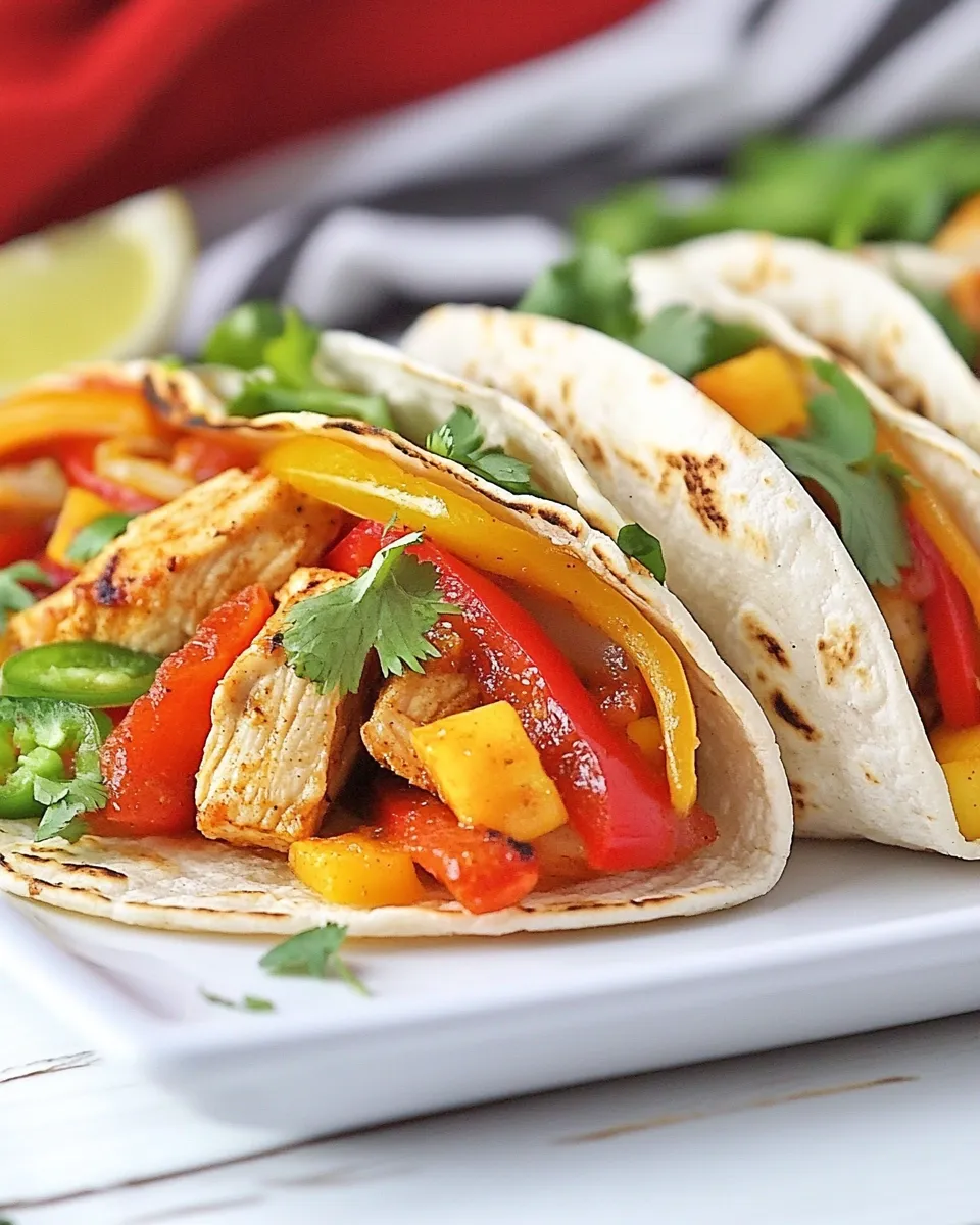 Easy Chicken Fajitas Recipe shot