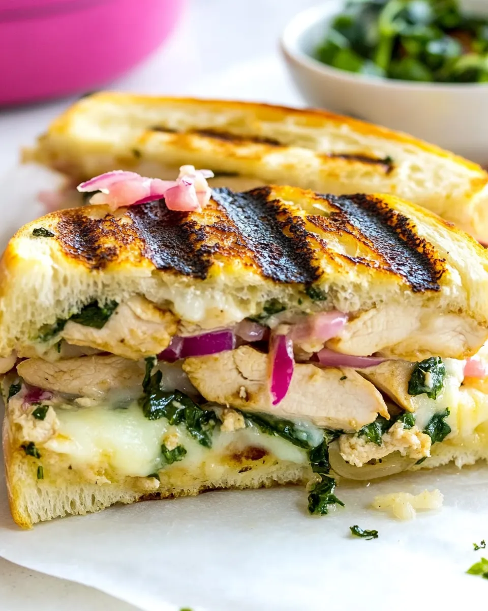 Delicious Chicken Florentine Panini recipe photo
