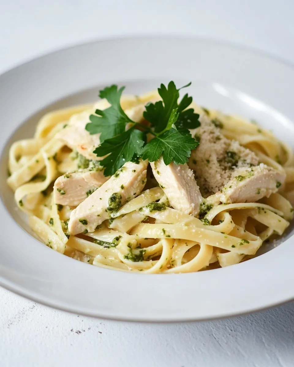 Classic Chicken Pesto Alfredo Pasta image