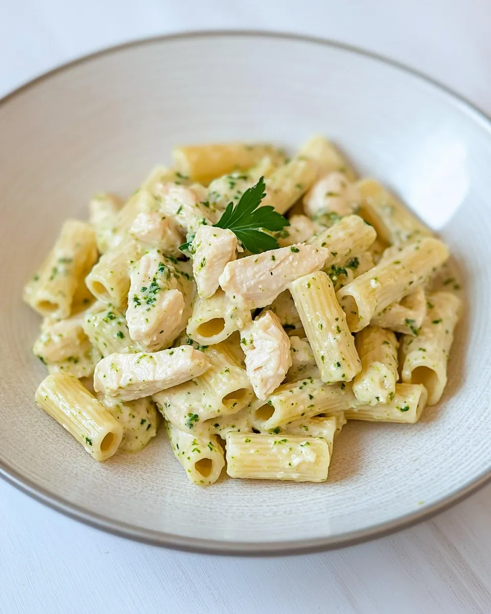 Easy Chicken Pesto Alfredo Pasta recipe photo