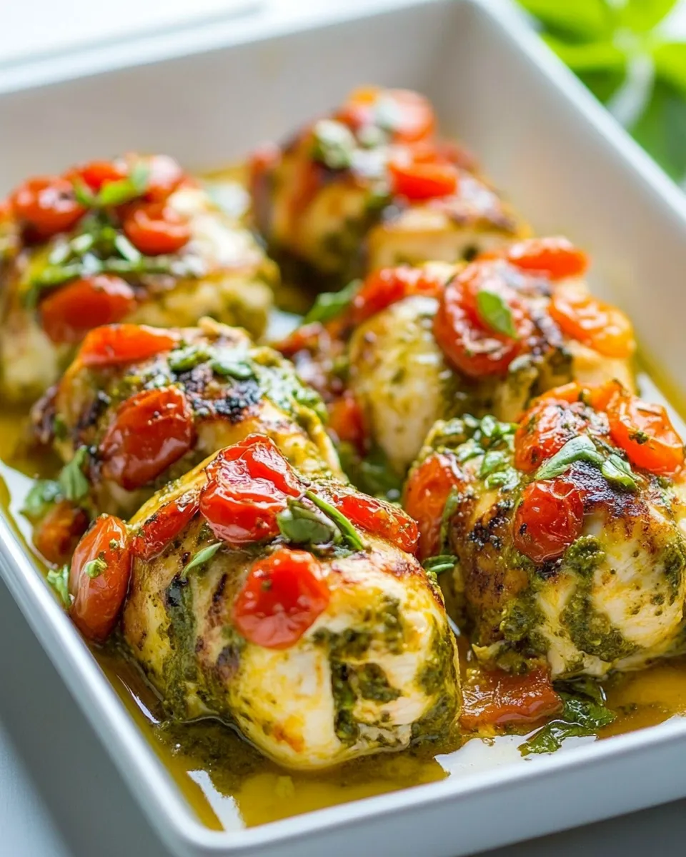 Easy Chicken Pesto Roll Ups recipe photo