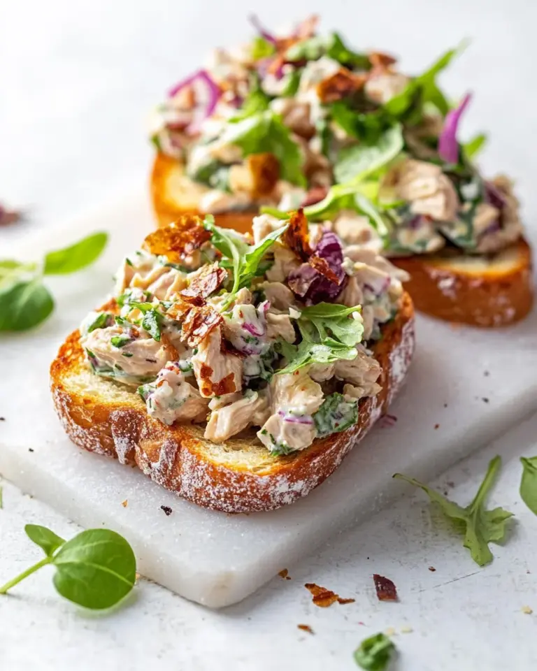 Homemade Chicken Salad Tartine Toasts photo