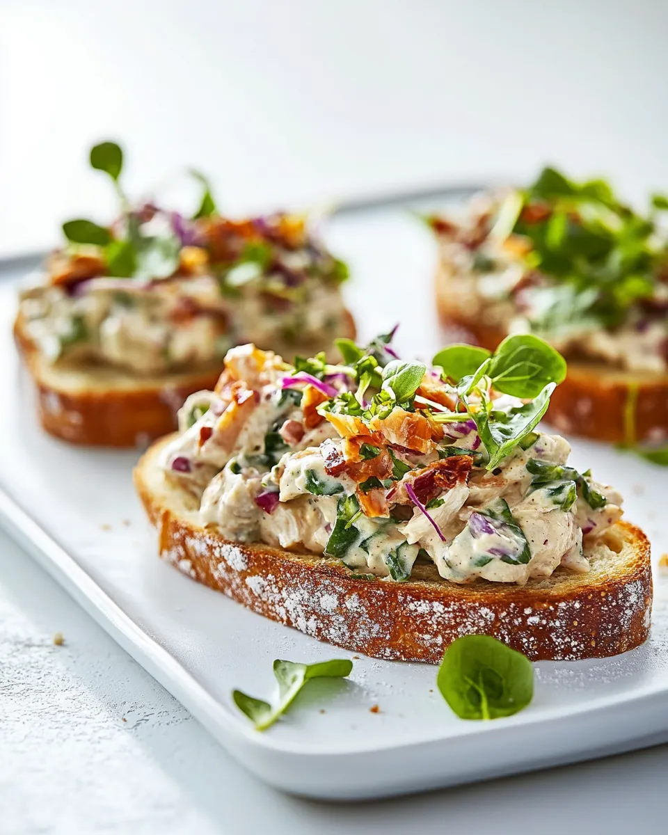 Classic Chicken Salad Tartine Toasts image