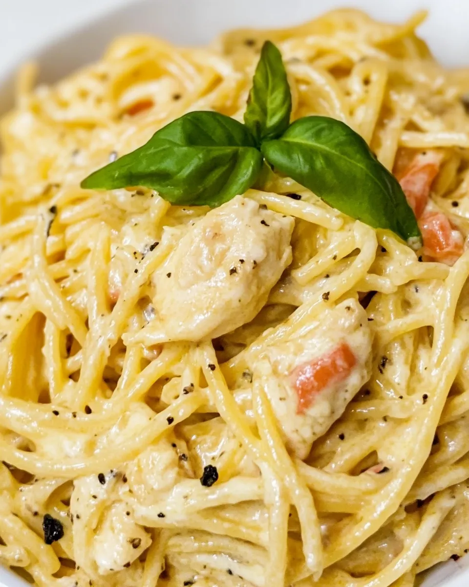 Easy Chicken Spaghetti: A Comforting, Creamy, and Flavorful Dish dish photo