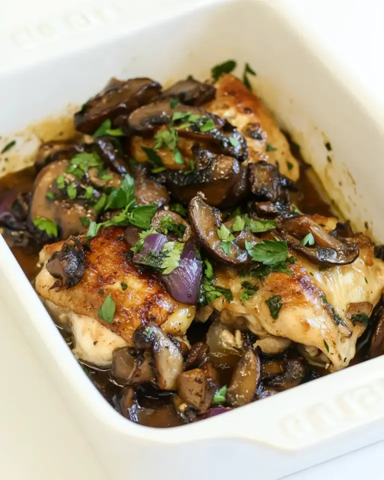 Homemade Chicken Thighs with Mushrooms photo